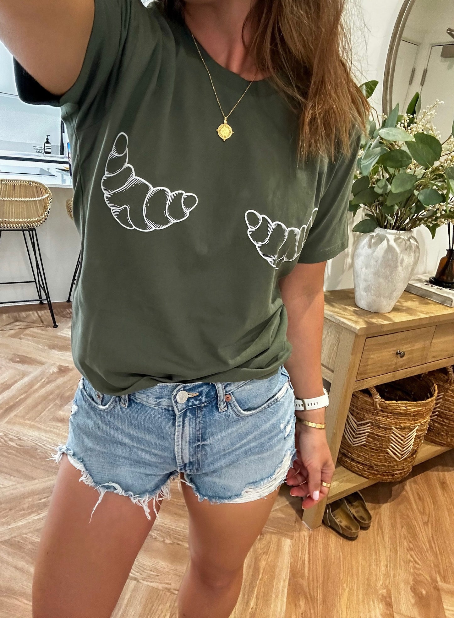 Croissant T Forest Green