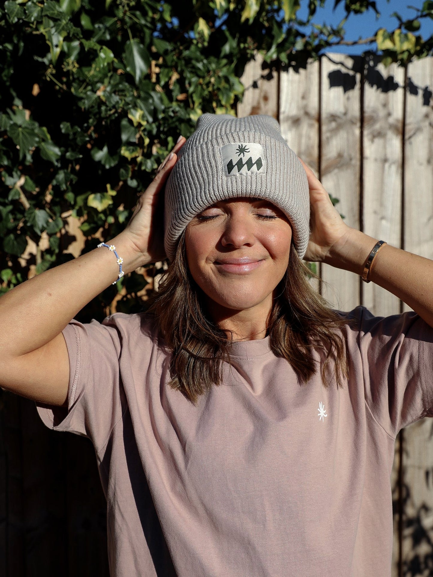 Beanie in Natural Stone